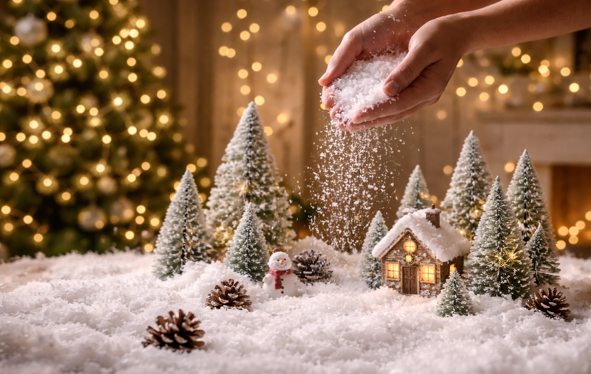 Faire de la fausse neige en décoration : idées et astuces