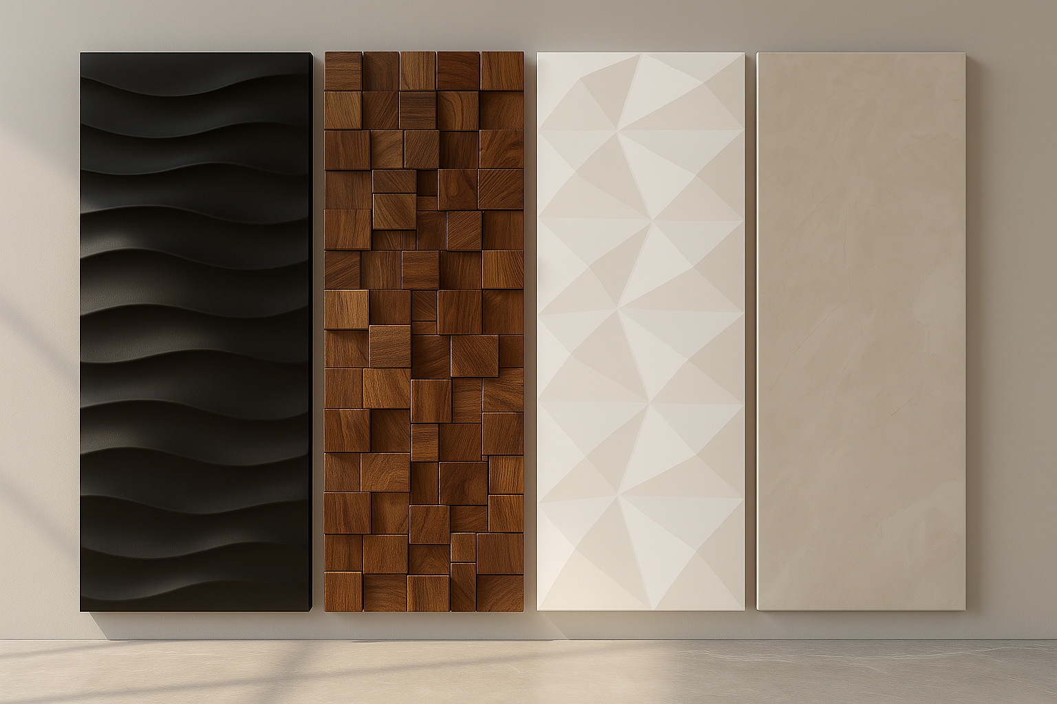 Quatre panneaux muraux