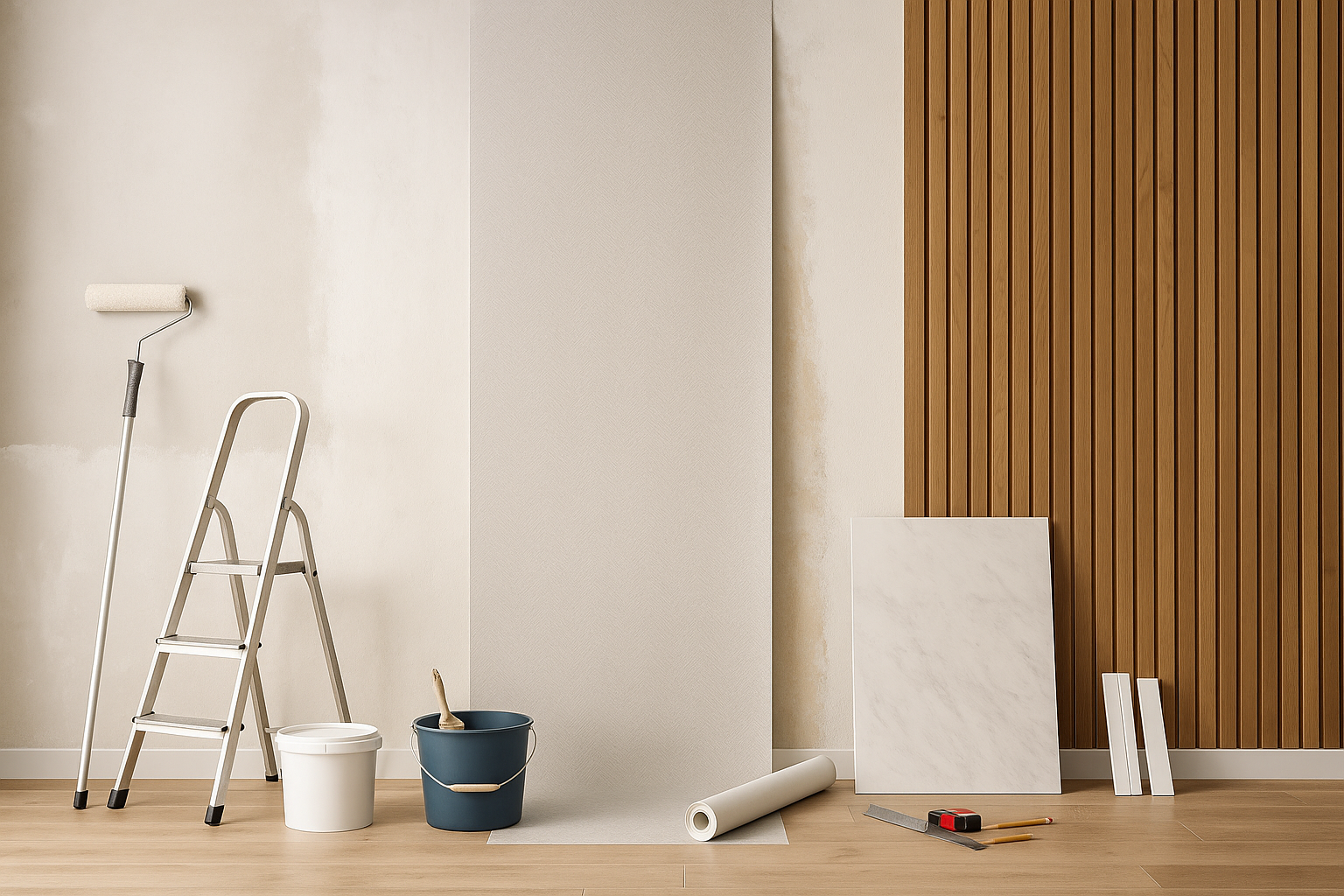 Travaux pour refaire un mur