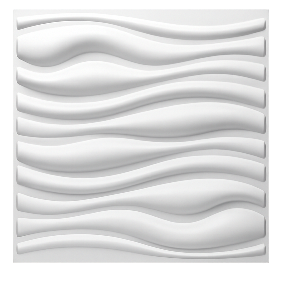 Panneau décoratif mural 3D ondulé en PVC design