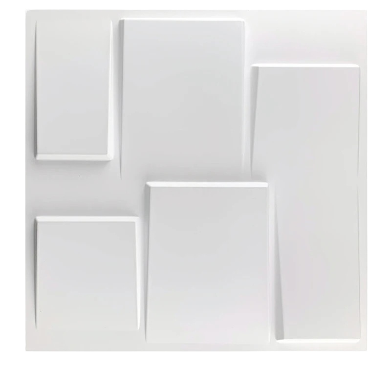Panneau mural 3D en PVC design au motif géométrique embossé