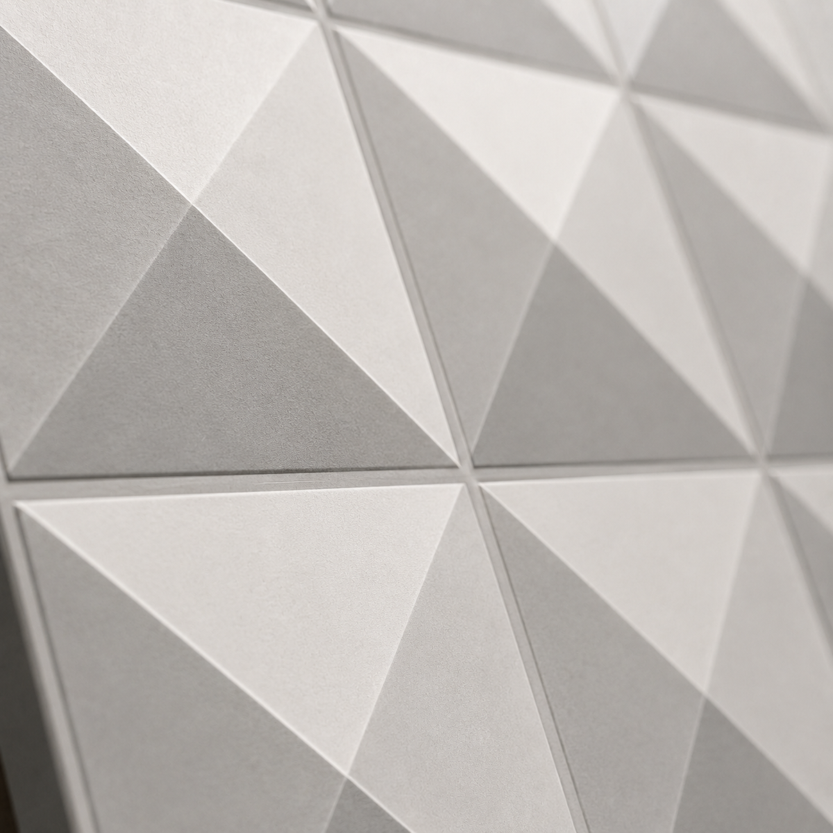 Plaque murale isolante 3D en PVC au motif pyramidal