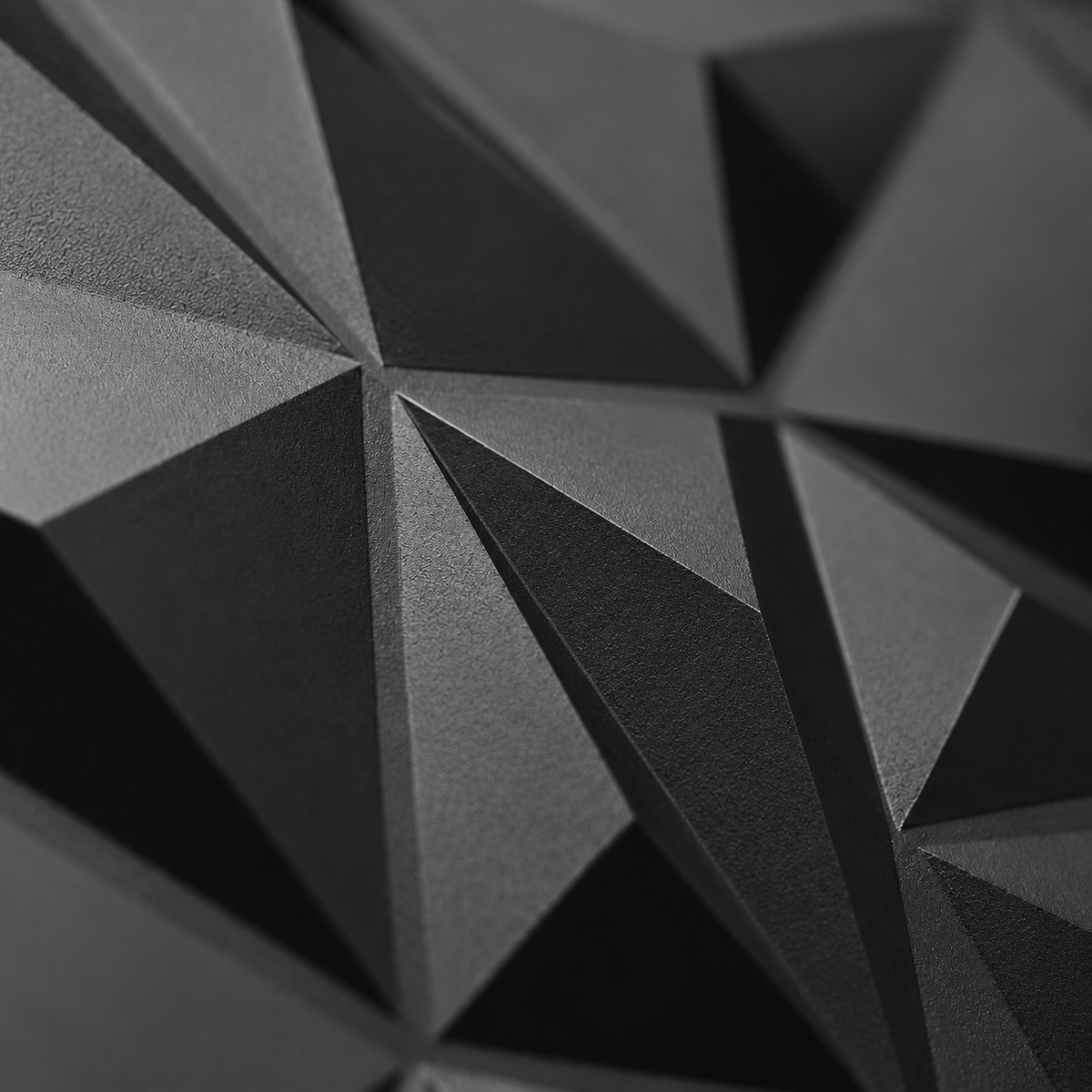 Panneau mural 3D noir mat effet relief géométrique design