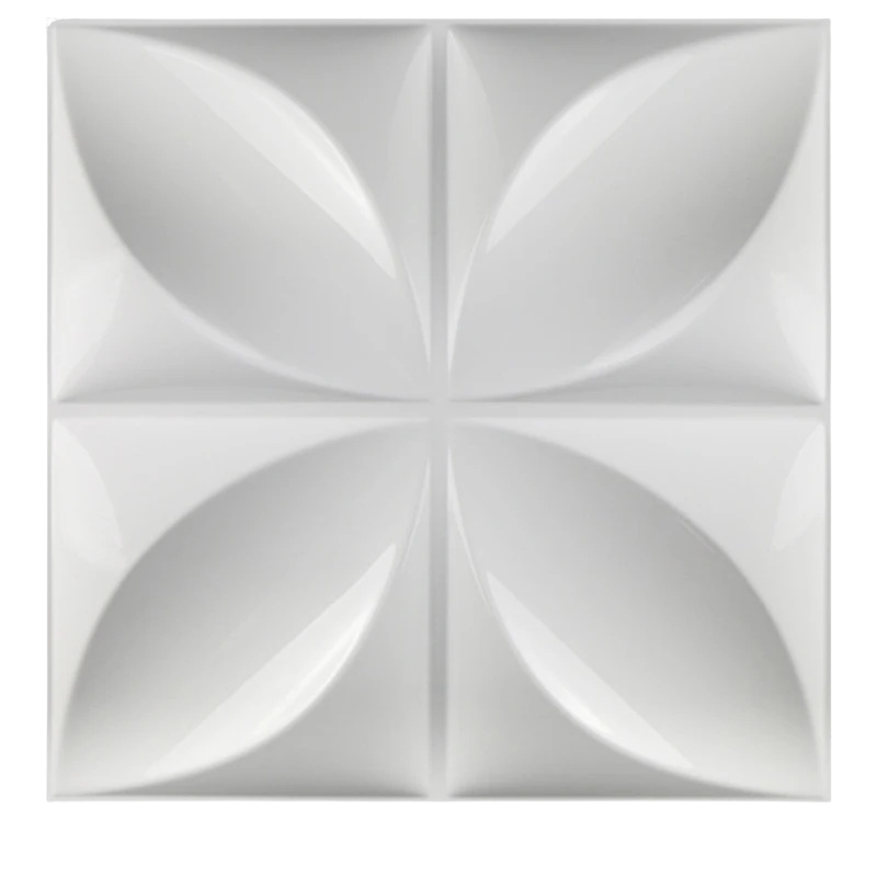Panneau décoratif mural 3D blanc au motif pétale en relief