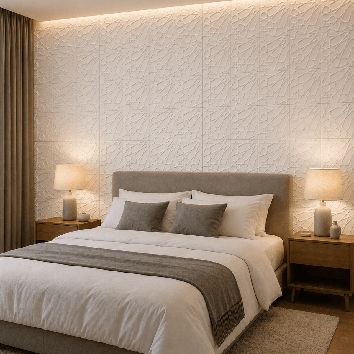 Panneaux muraux 3D étoiles en PVC