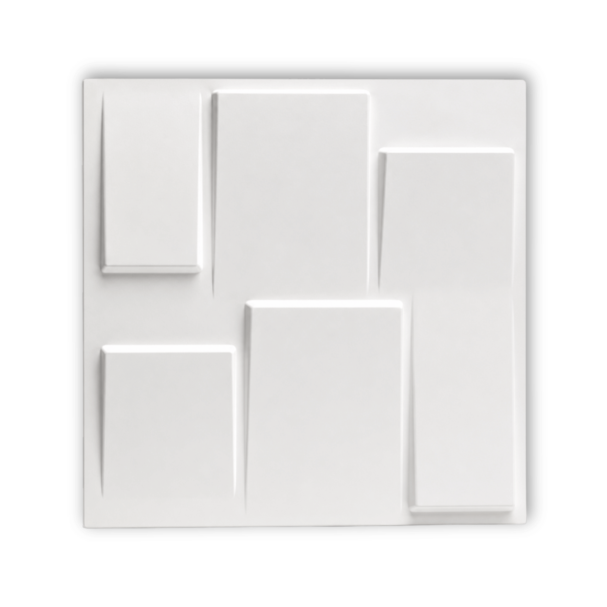 Panneau mural 3D en PVC design au motif géométrique embossé