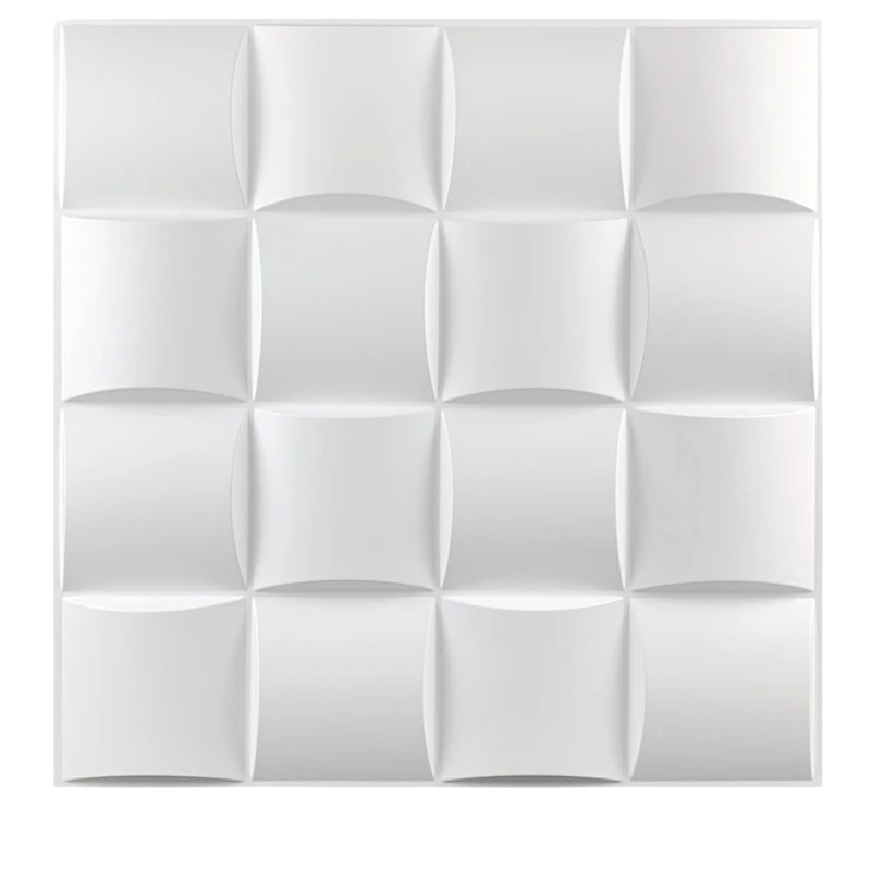 Panneau mural blanc mat 3D avec motif bombé design