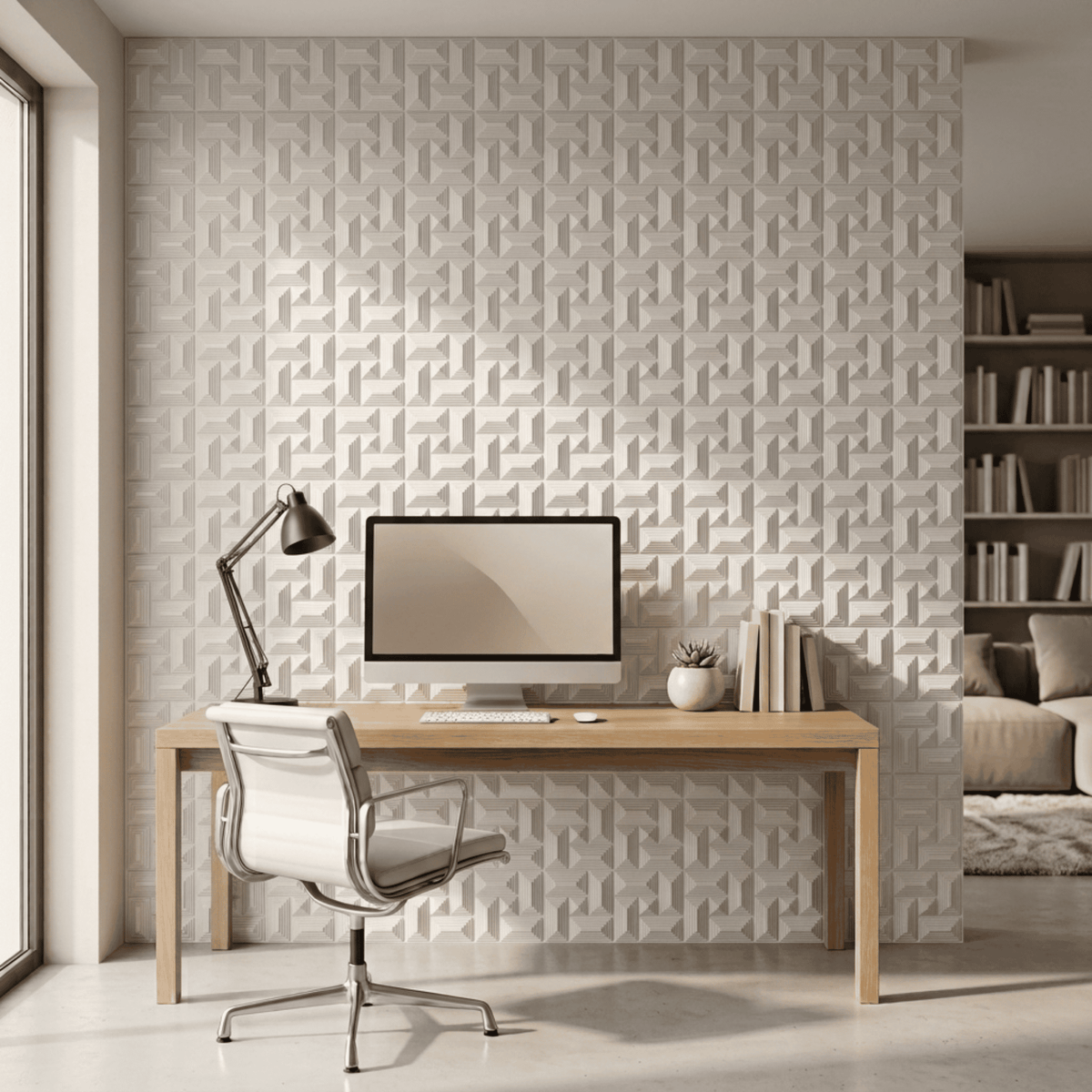 Panneau mural avec surface en relief 3D