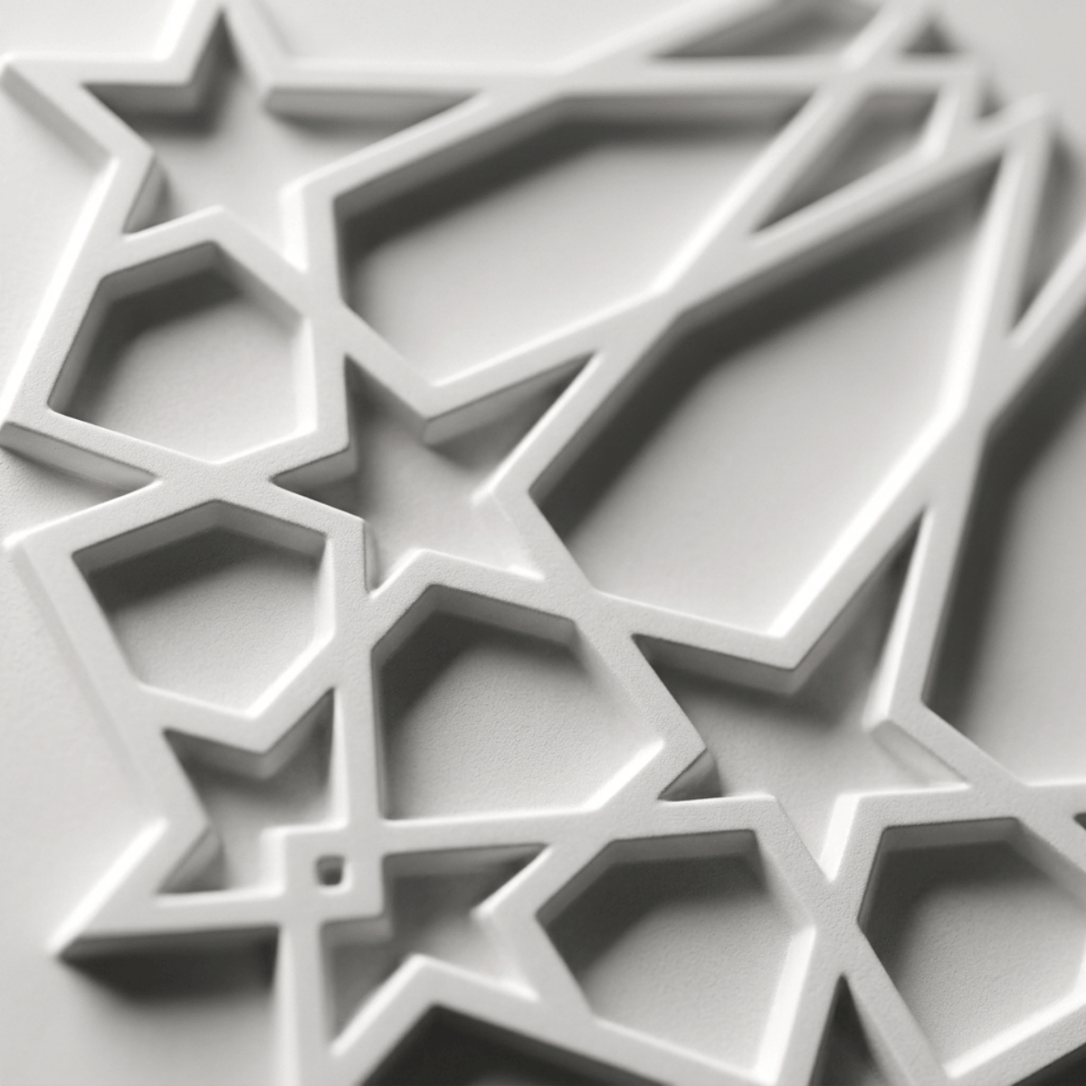 Panneau mural en PVC 3D avec motif étoiles en relief