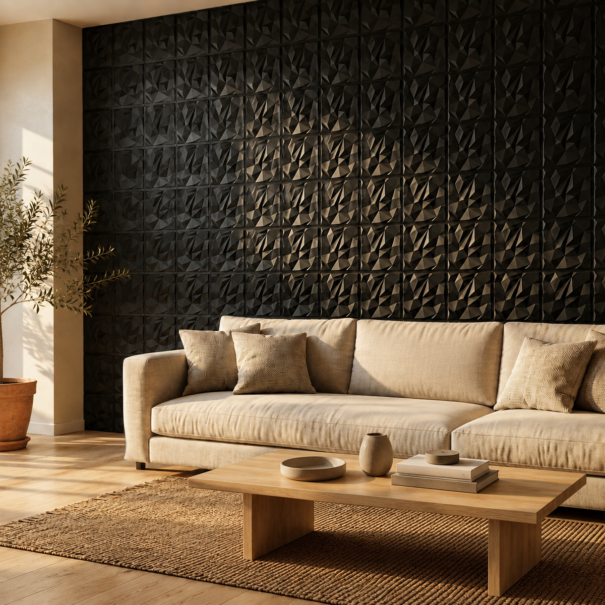Panneau mural 3D décoratif Lignéa
