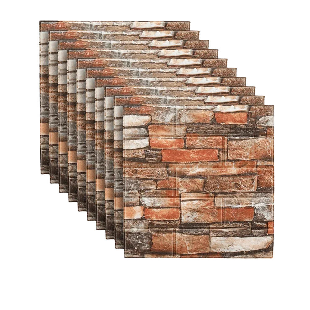 Panneaux muraux adhésifs effet brique