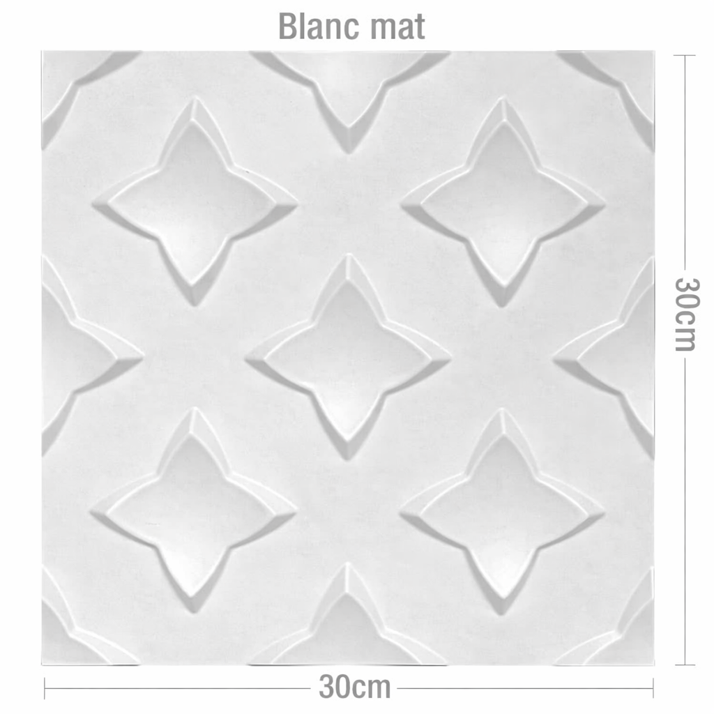 Panneau mural décoratif 3D avec motif fleur géométrique