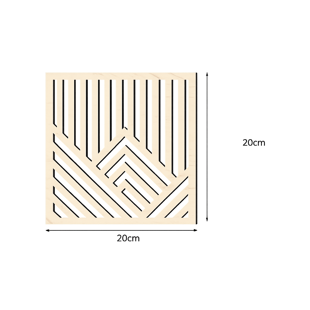 Panneau décoratif en bois naturel ajouré