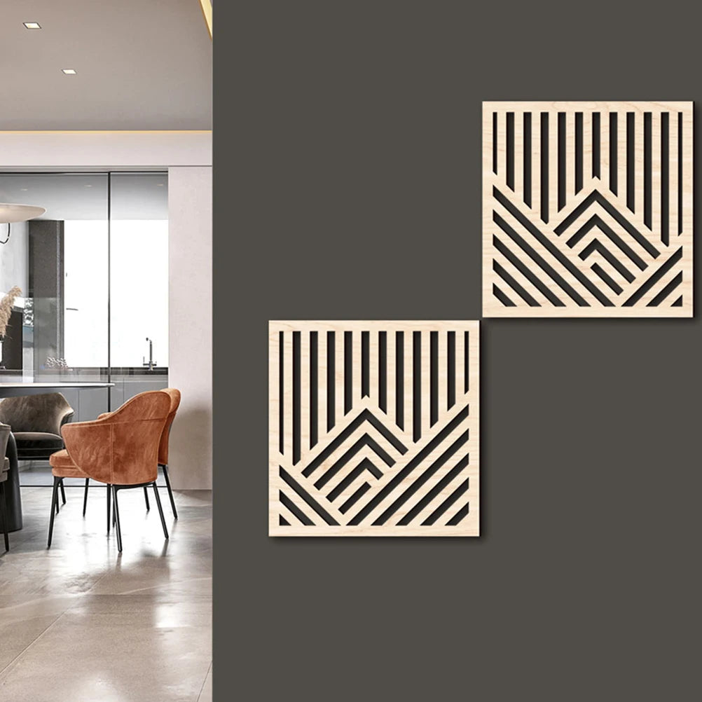 Panneau décoratif en bois naturel ajouré