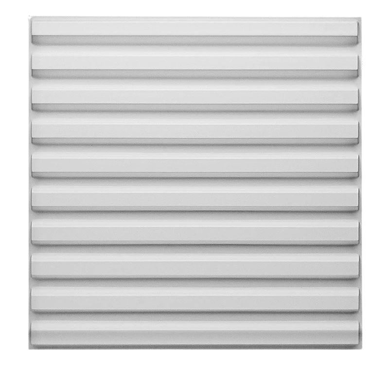 Panneau mural 3D blanc mat à relief horizontal design