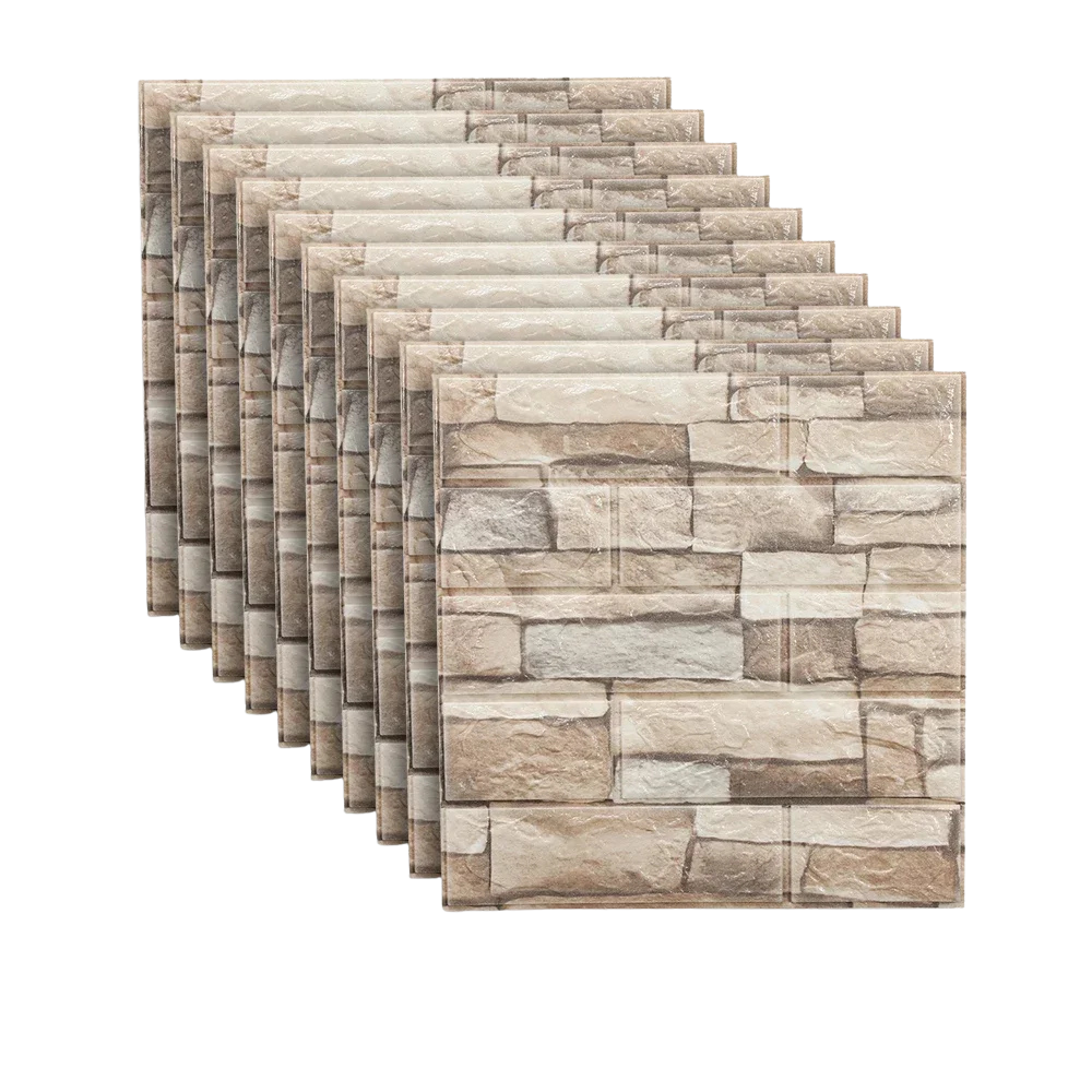 Panneaux muraux adhésifs effet brique