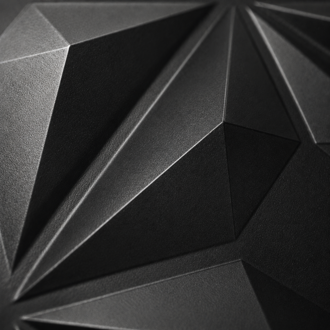 Panneau mural 3D noir mat design prestige