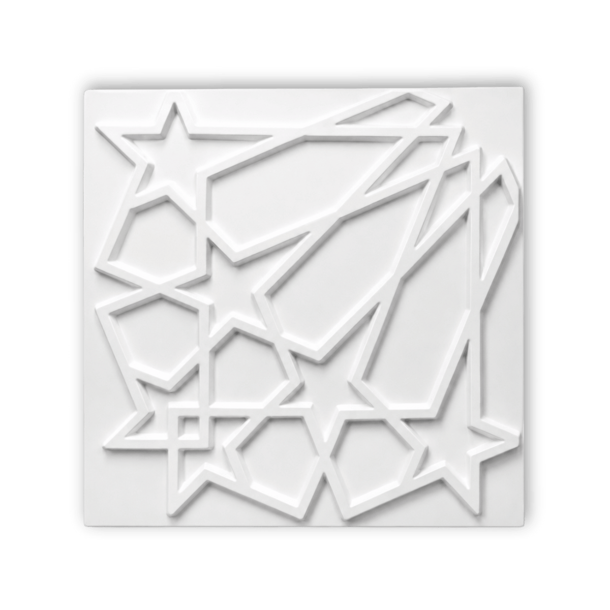 Panneau mural en PVC 3D avec motif étoiles en relief