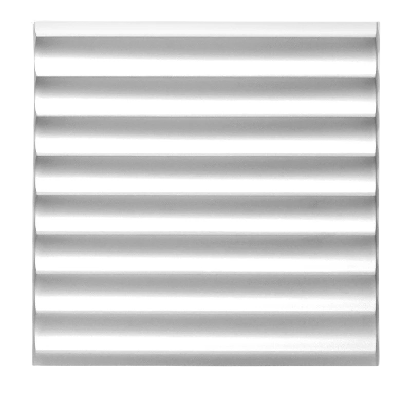 Panneau décoratif mural 3D ondulé blanc mat