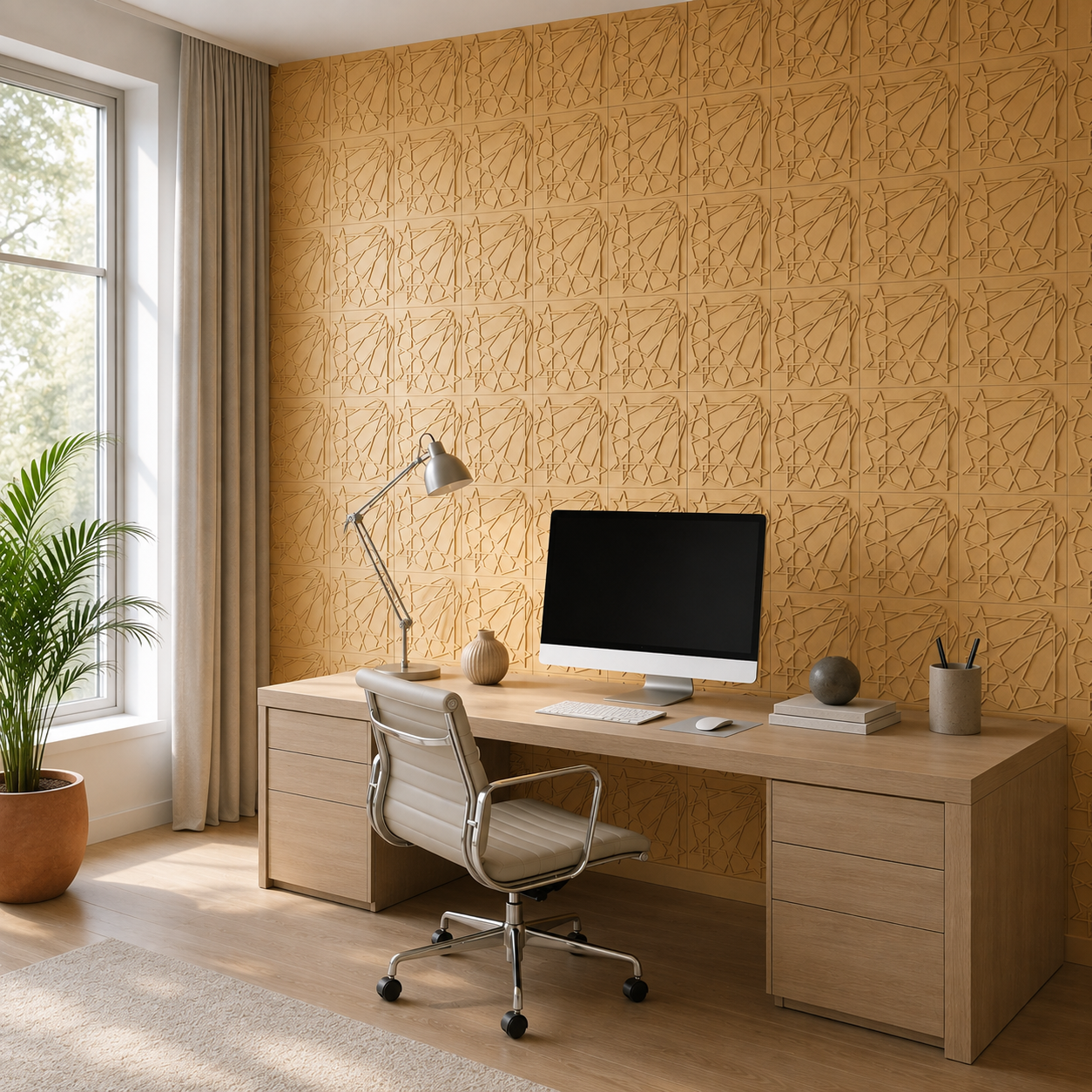 Panneaux muraux 3D étoiles en PVC