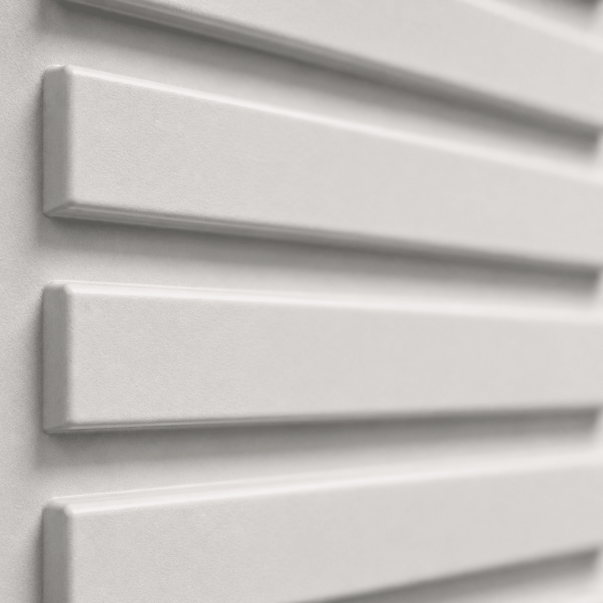 Panneau mural 3D blanc mat à relief linéaire horizontal
