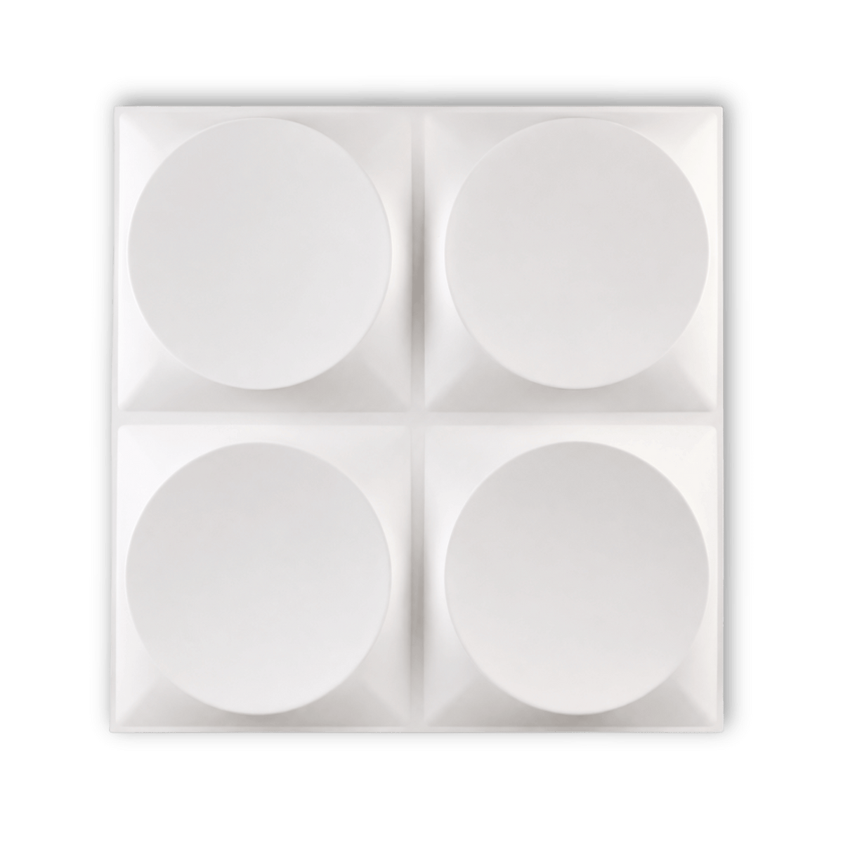 Panneau mural 3D PVC blanc mat avec motif cercle en relief