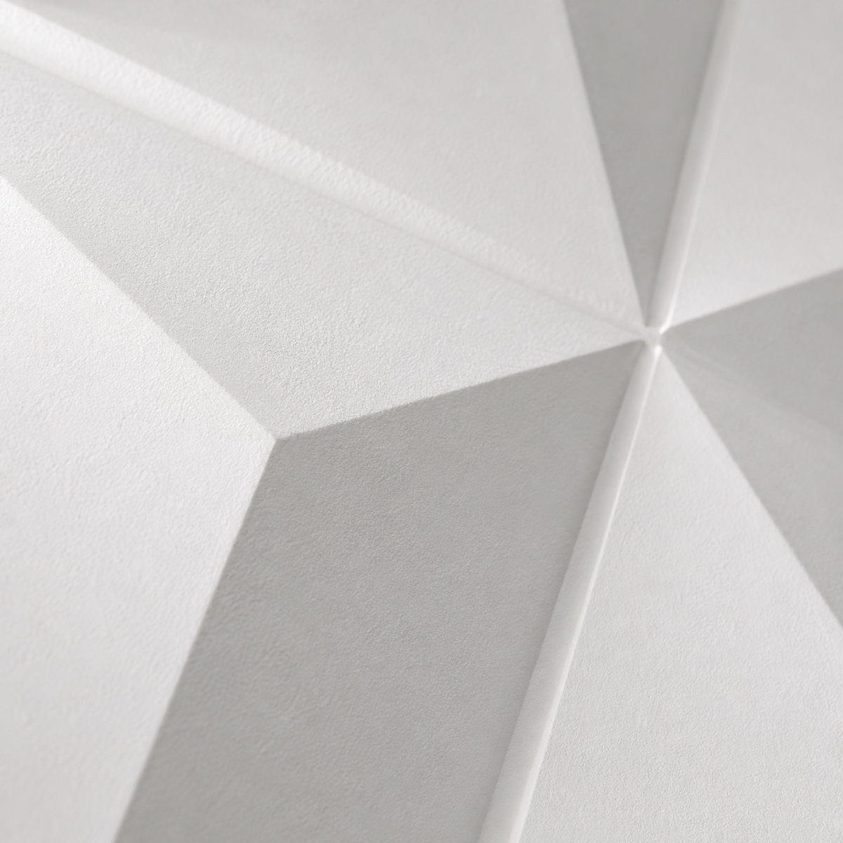 Panneau décoratif mural 3D en PVC à motif pyramidal blanc mat