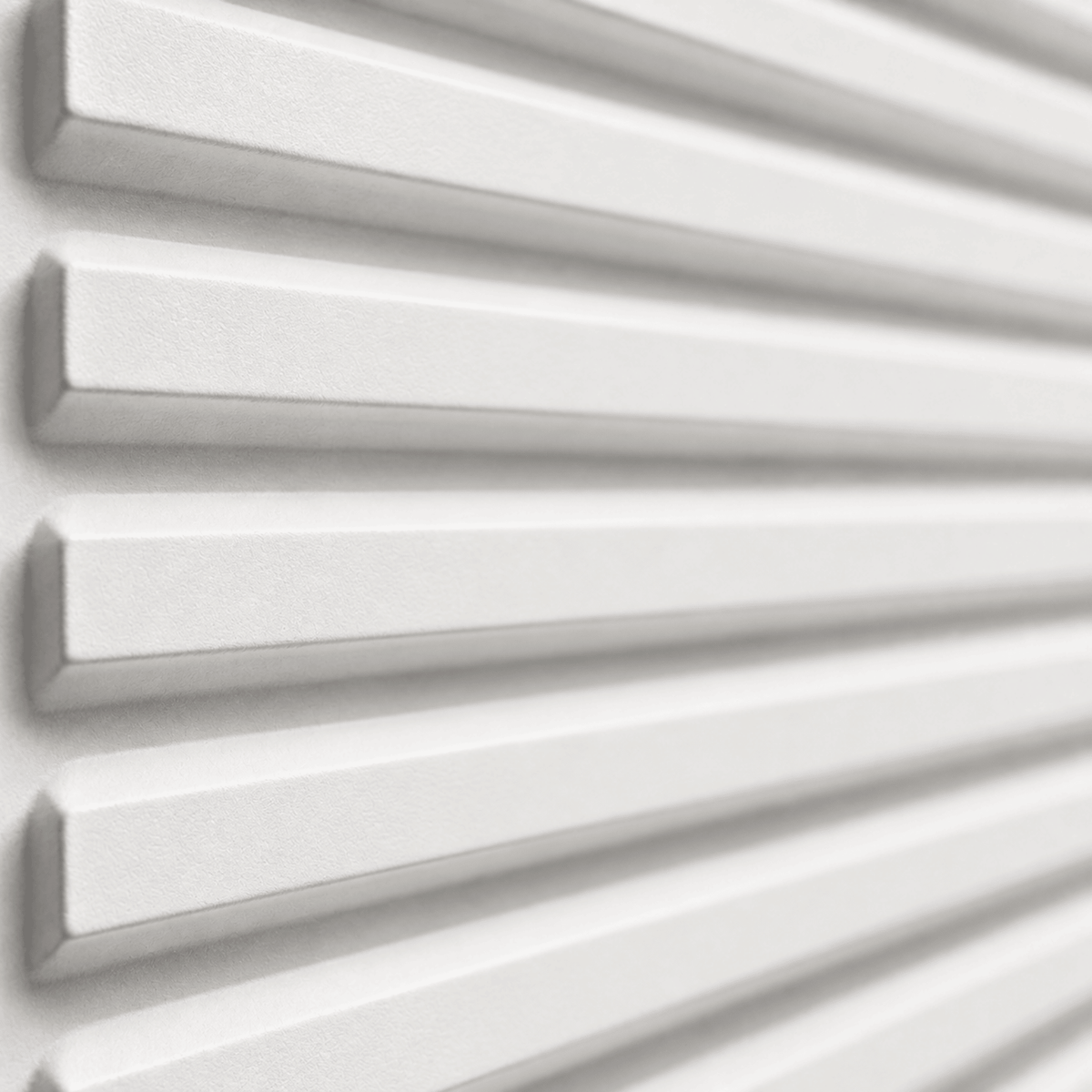 Panneau mural 3D blanc mat à relief horizontal design