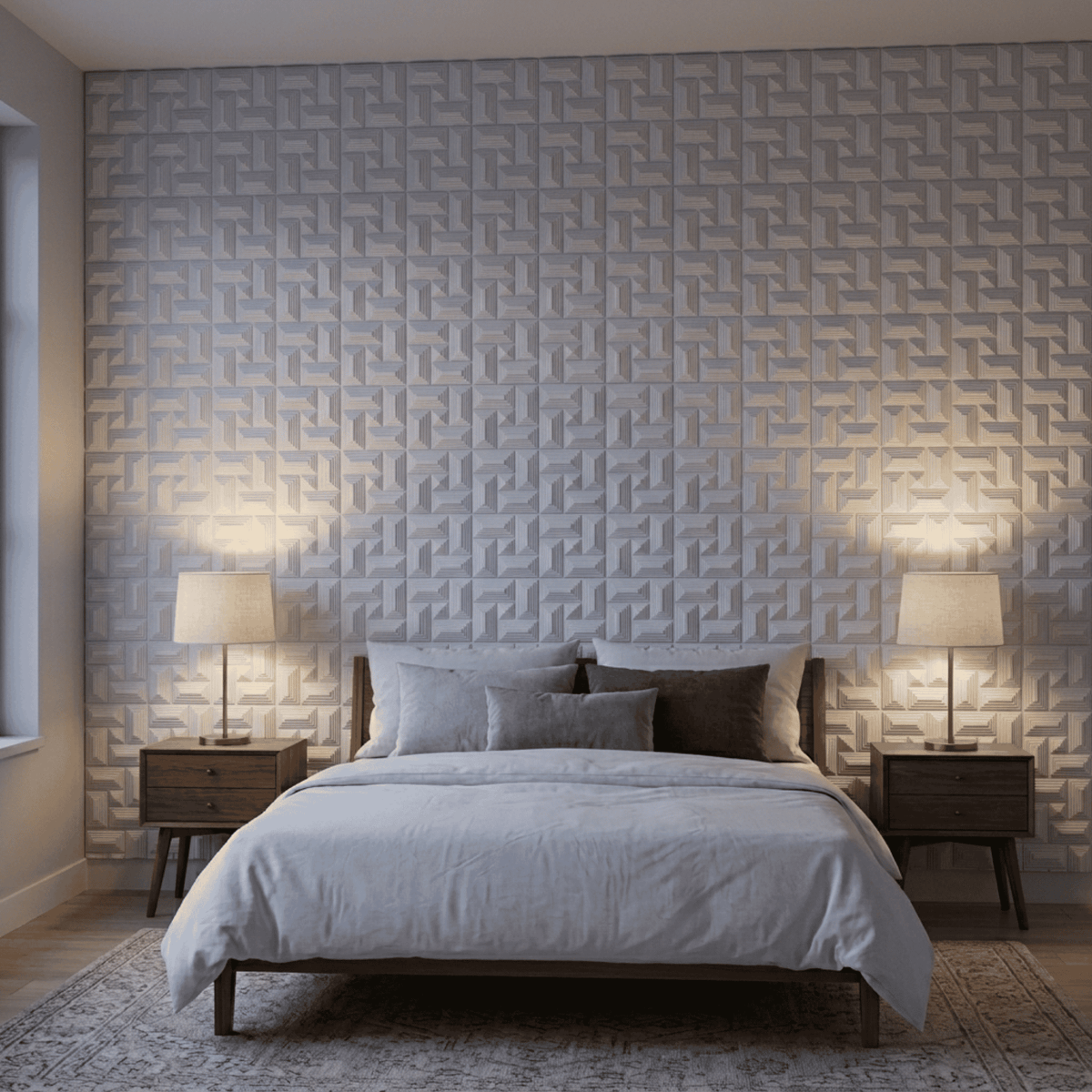 Panneau mural avec surface en relief 3D