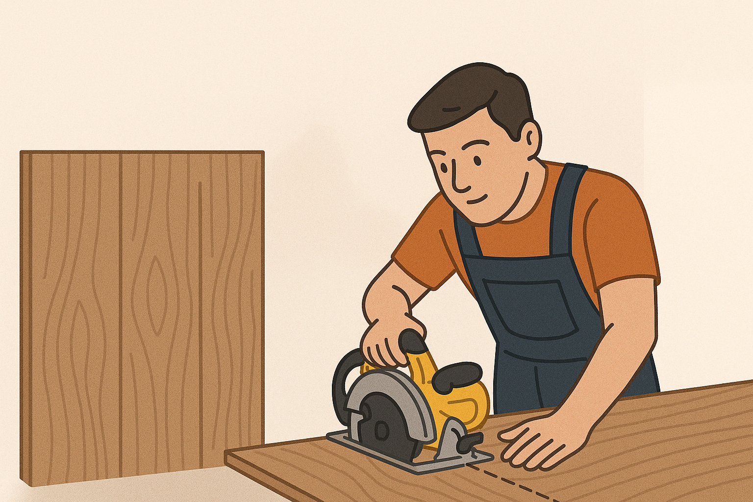 Coupe d'un panneau mural