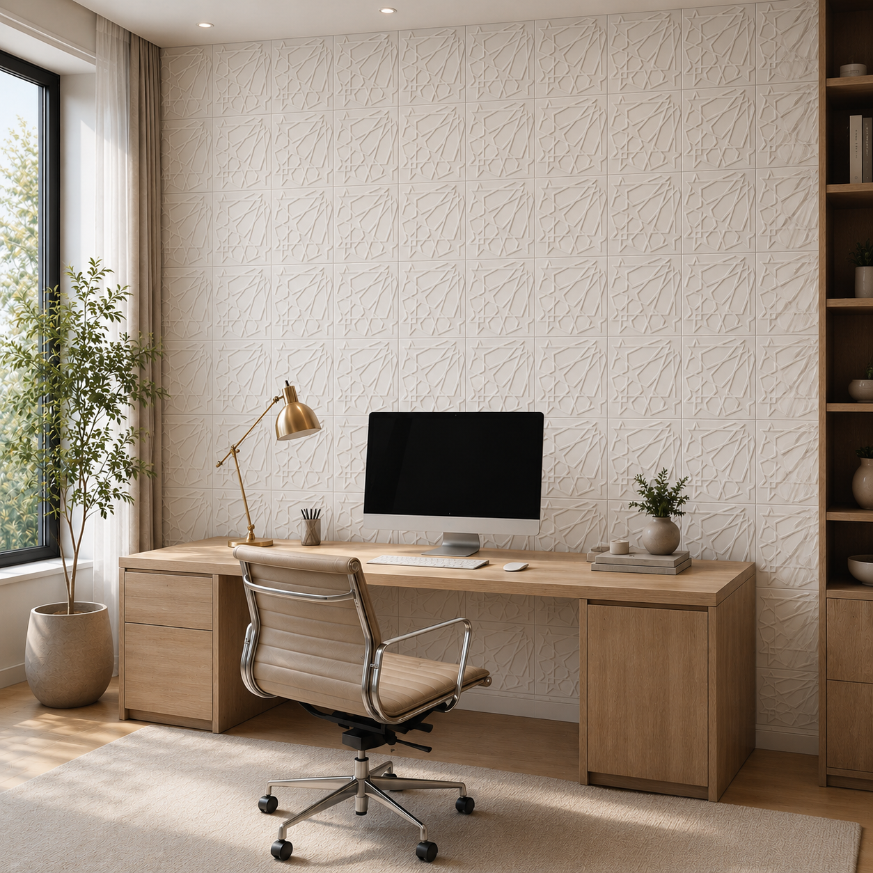 Panneaux muraux 3D étoiles en PVC