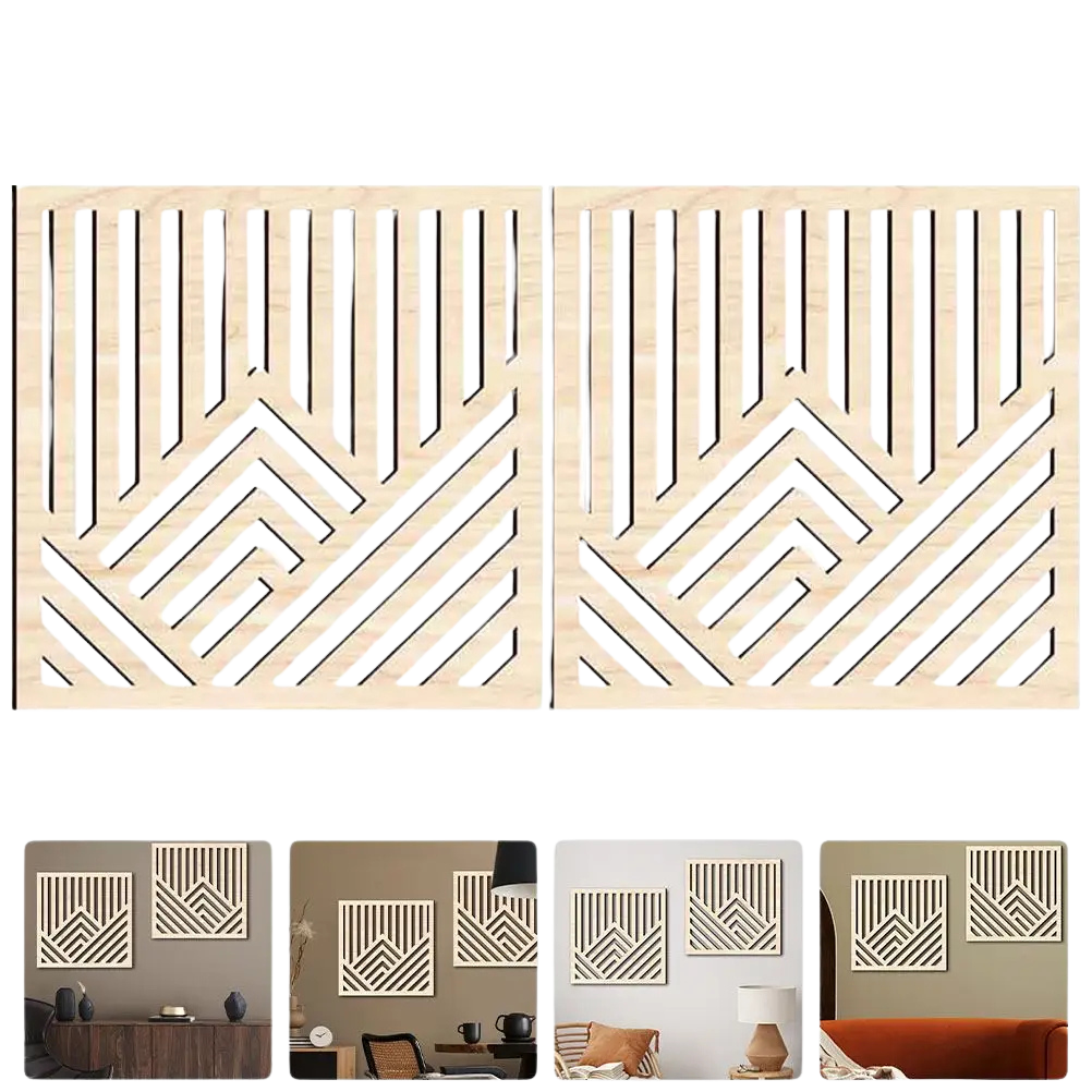 Panneau décoratif en bois naturel ajouré