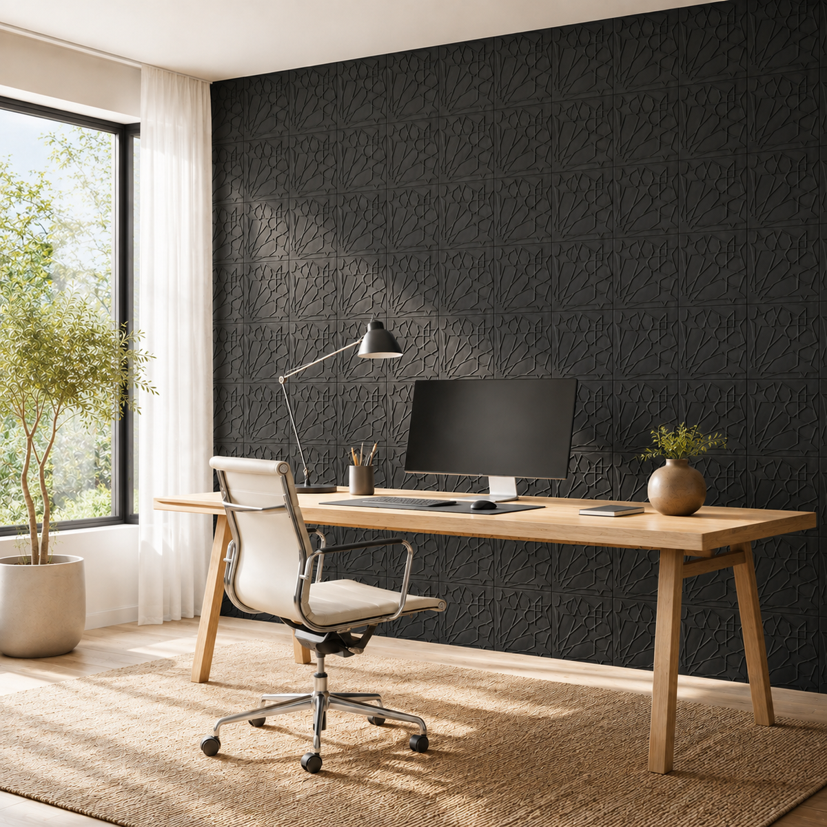 Panneaux muraux 3D étoiles en PVC
