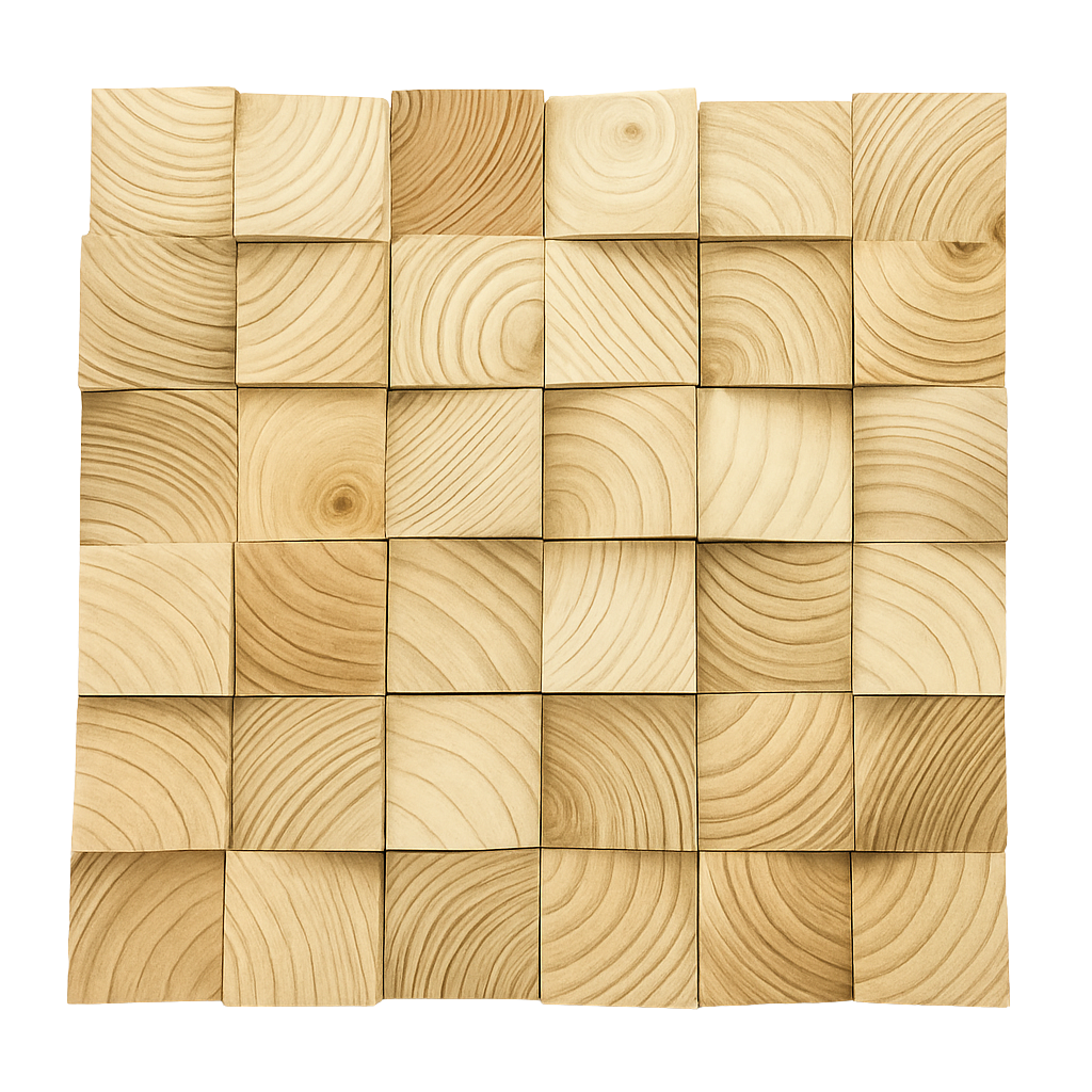 Panneaux muraux acoustique en bois 3D
