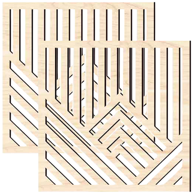 Panneau décoratif en bois naturel ajouré