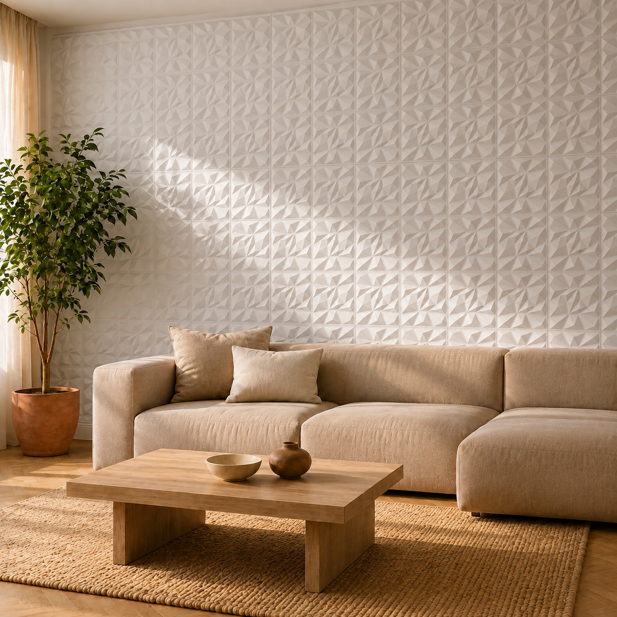 Panneau mural 3D design embossé