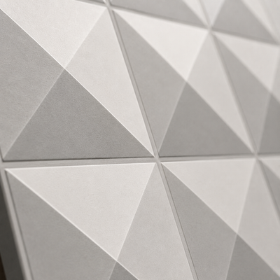 Plaque murale isolante 3D en PVC au motif pyramidal