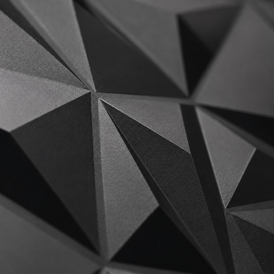 Panneau mural 3D noir mat effet relief géométrique design