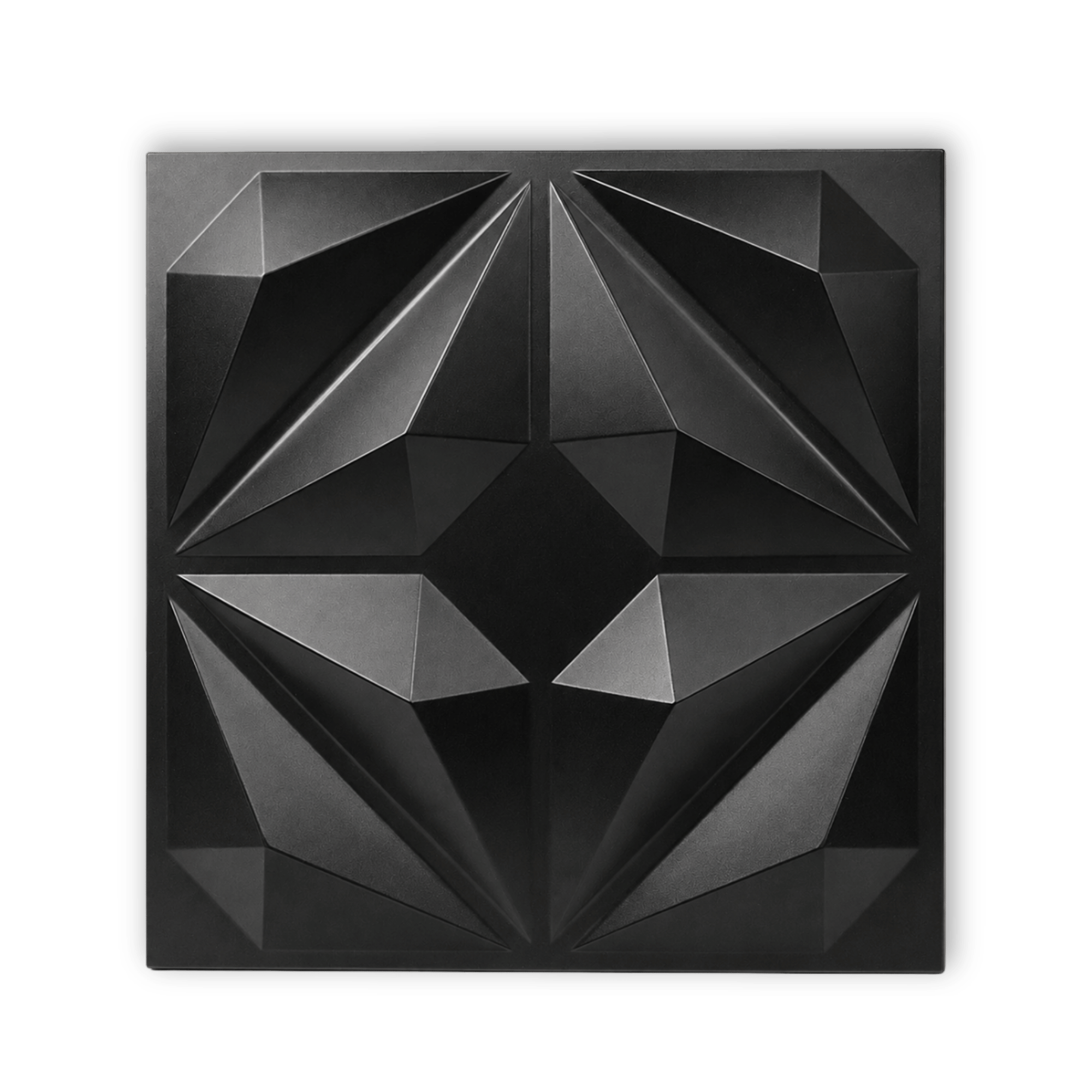 Panneau mural 3D noir mat design prestige