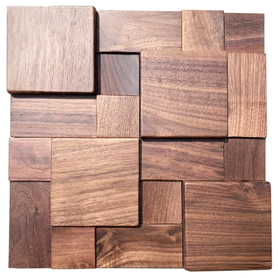 Panneau Mural en bois massif de noyer noir ou clair