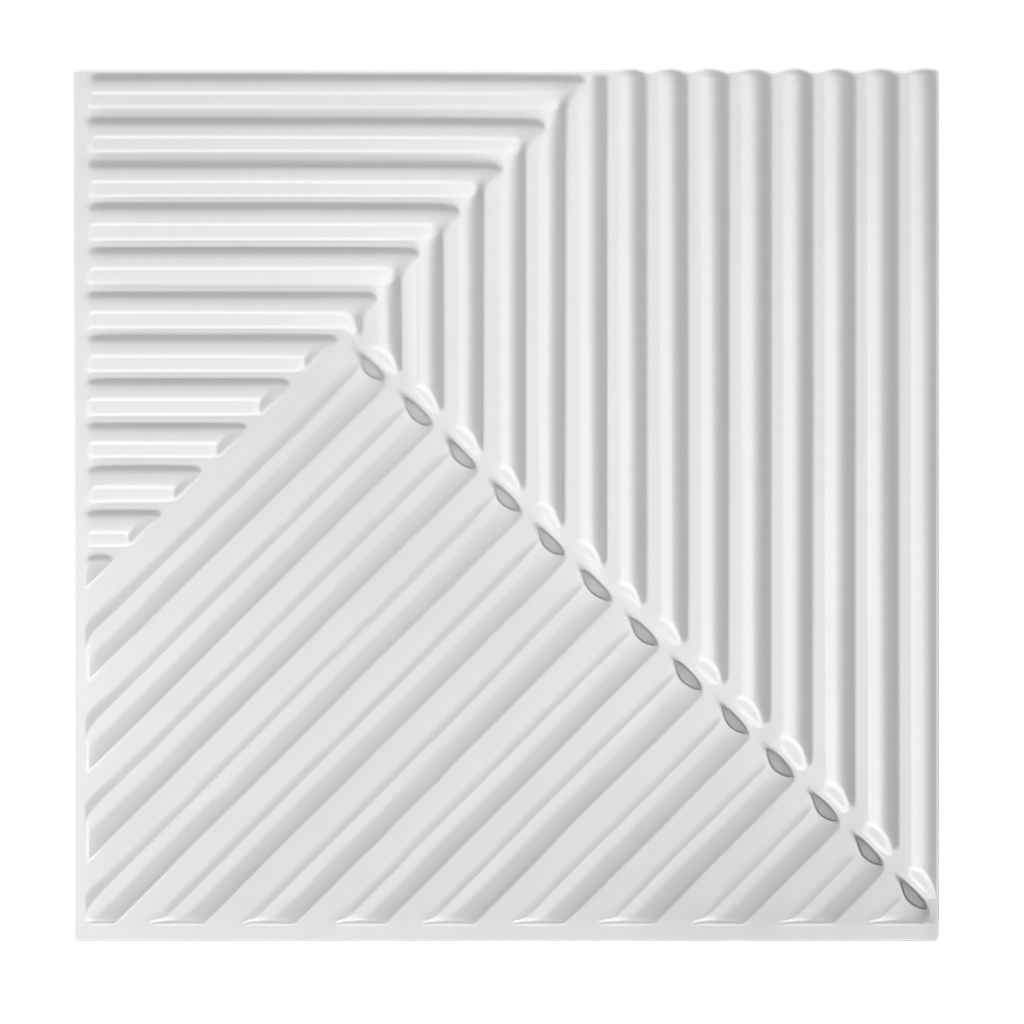 Panneau mural 3D géométrique croisé