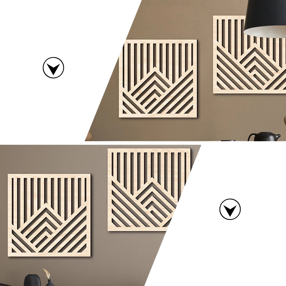 Panneau décoratif en bois naturel ajouré