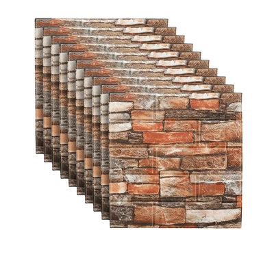 Panneaux muraux adhésifs effet brique