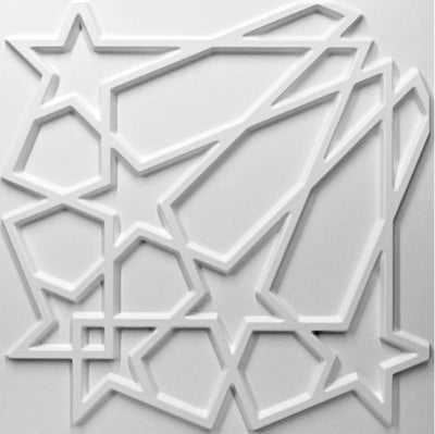 Panneaux muraux 3D étoiles en PVC