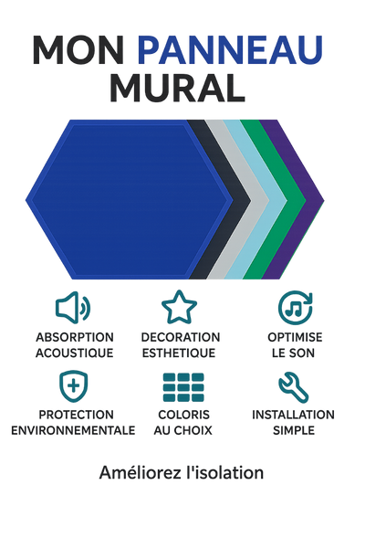 Panneaux muraux acoustiques en Hexagone