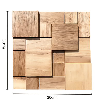 Panneau Mural en bois massif de noyer noir ou clair