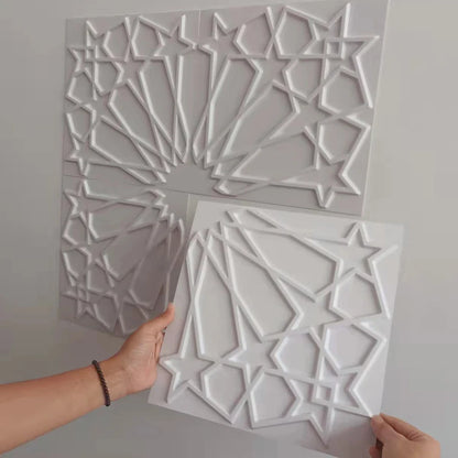 Panneaux muraux 3D étoiles en PVC