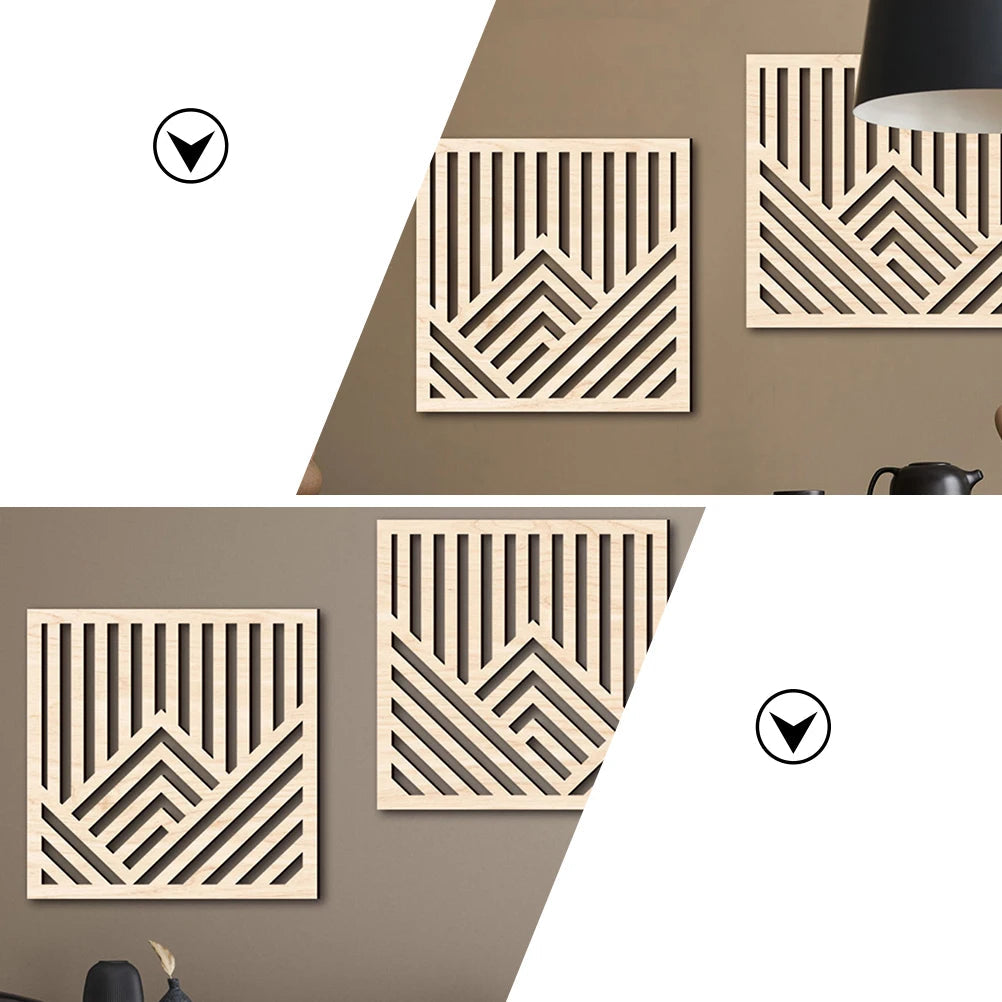 Panneau décoratif en bois naturel ajouré