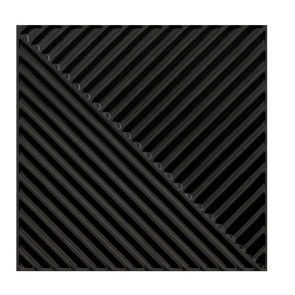 Panneau mural 3D noir à motif rayures diagonales design