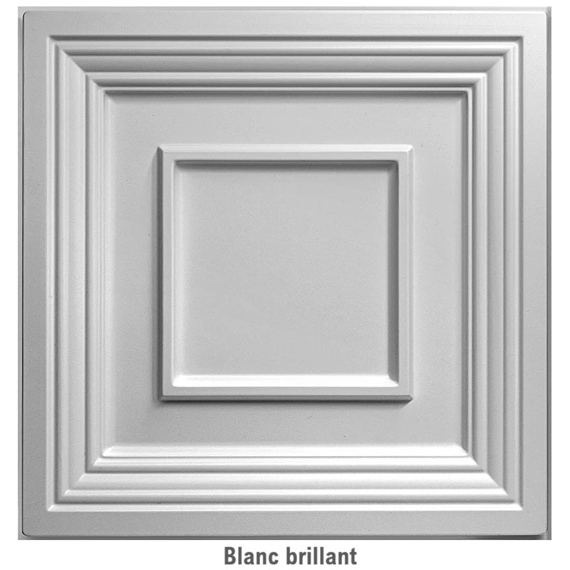 Plaque décorative murale 3D avec motif à cadre en relief